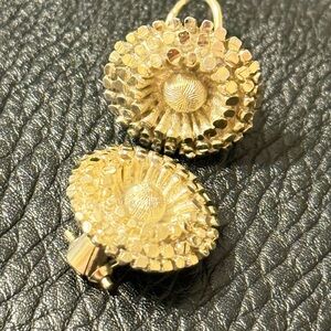 Gold Textured Earrings